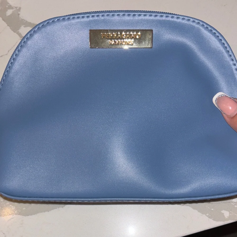 Salvatore Ferragamo Light Blue Cosmetic Bag - Picture 2 of 6